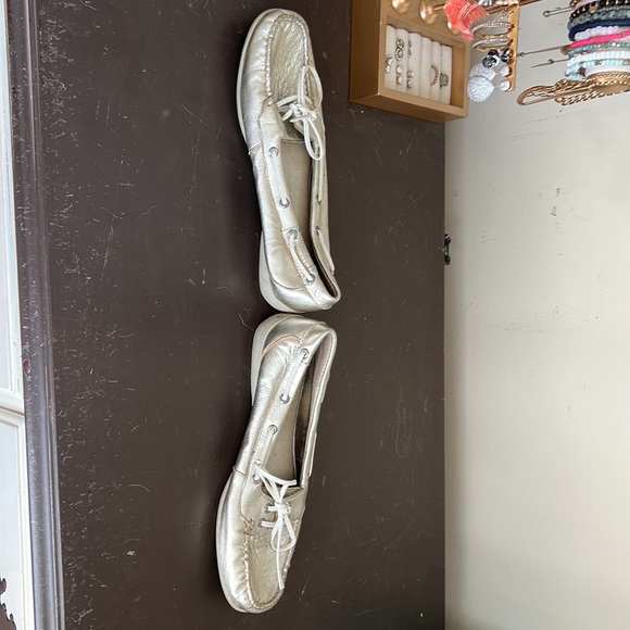 Gold metallic sperry boat shoes - Picture 2 of 6
